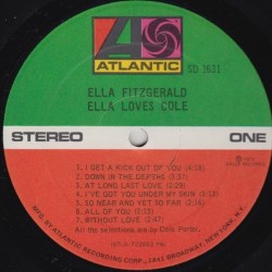 Ella Fitzgerald – Ella Loves Cole, LP, Atlantic SD-1631
