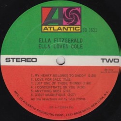 Ella Fitzgerald – Ella Loves Cole, LP, Atlantic SD-1631