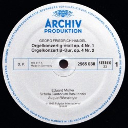 Haendel: Concerti per L'Organo ed Altri Stromenti, Müller, Schola Cantorum Basiliensis, Wenzinger, 5x LP, Archiv 2723-042