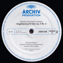 Haendel: Concerti per L'Organo ed Altri Stromenti, Müller, Schola Cantorum Basiliensis, Wenzinger, 5x LP, Archiv 2723-042