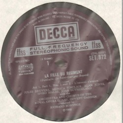 Donizetti: La Fille Du Régiment, Sutherland, Pavarotti, Orchestra Of The Royal Opera House, Bonynge, 2x LP, Decca SET 372-3