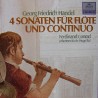 Händel: 4 Sonaten Für Flöte Und Continuo, Johannes Koch, Hugo Ruf, Ferdinand Conrad, Archiv 2547-079