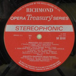 Giulietta Simionato – Operatic Recital, LP, London SR-33191