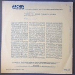 Händel: 4 Konzerte Für Orgel, Orchester Und Continuo, Op. 4, Eduard Müller, August Wenzinger, LP mono, Archiv 14085-APM