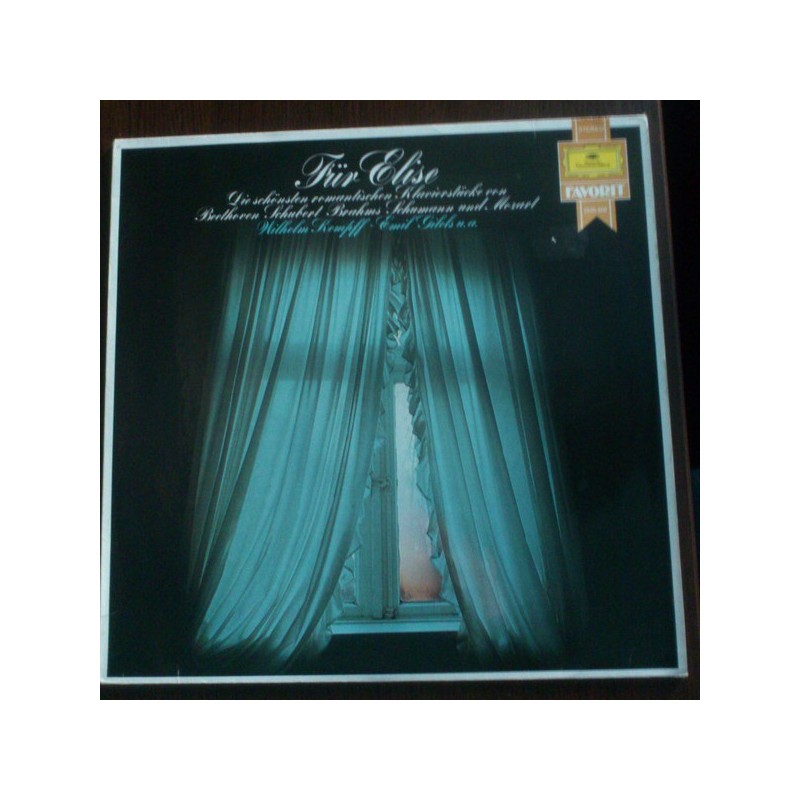 Beethoven, Schubert, Brahms, Schumann, Mozart: Für Elise, Kempff, Gilels,  Demus, Francesch, LP, DG 2535-608
