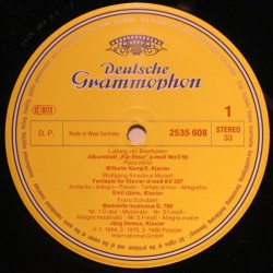 Beethoven, Schubert, Brahms, Schumann, Mozart: Für Elise, Kempff, Gilels,  Demus, Francesch, LP, DG 2535-608