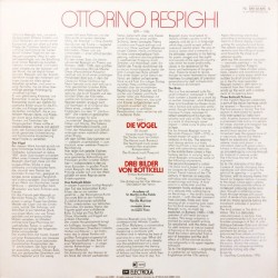 Respighi: Gli Uccelli / Trittico Botticelliano, Neville Marriner, Academy Of St. Martin-in-the-Fields, LP, EMI 1C-065-02826