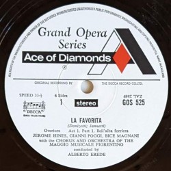 Donizetti: La Favorita, Simionato, Poggi, Bastianini, Hines, Maggio Musicale Fiorentino, Erede, 3x LP, Ace of Diamond GOS-525