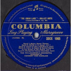 Tchaikovsky: Sleeping Beauty and Swan Lake, Philharmonia Orchestra, Herbert von Karajan, LP mono, Columbia 33CX-1065