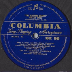 Tchaikovsky: Sleeping Beauty and Swan Lake, Philharmonia Orchestra, Herbert von Karajan, LP mono, Columbia 33CX-1065
