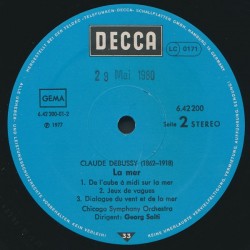 Ravel / Debussy: Bolero / La Mer-Prélude À L'Après-Midi D'Un Faune, Chicago Symphony Orchestra, Solti, LP, Decca 6.42200-AS.