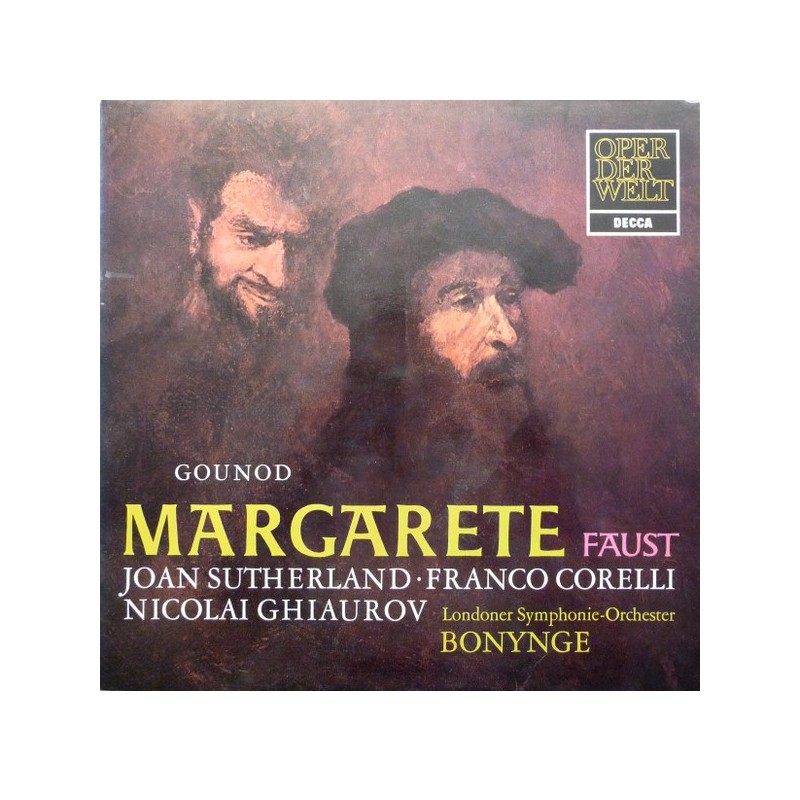 Gounod: Margarete (Faust), Sutherland, Corelli, Ghiaurov, Londoner Symphonie-Orch., Bonynge, LP, Decca SMD-1317