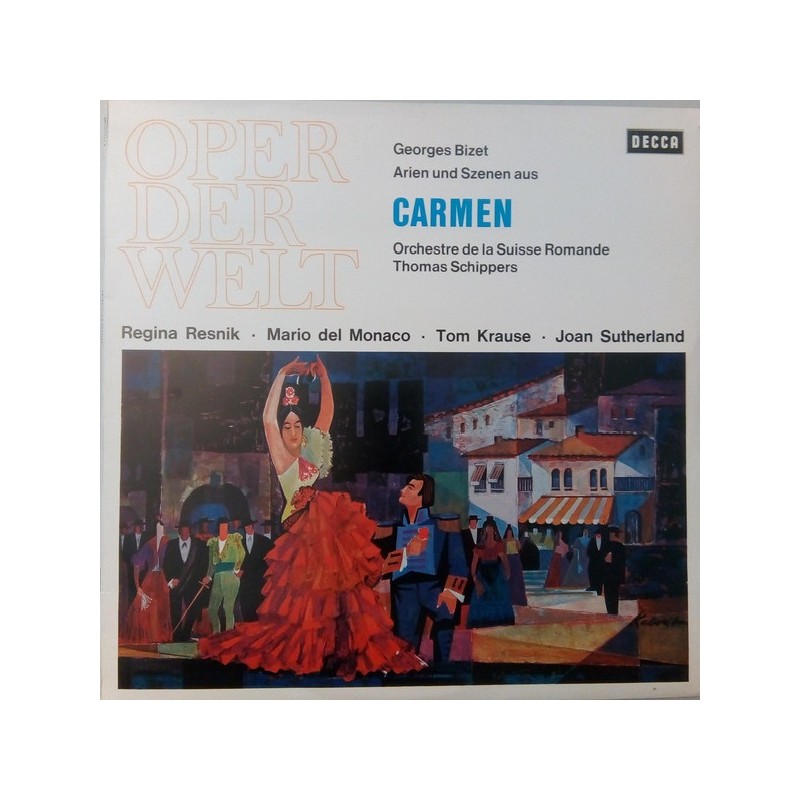 Bizet: Carmen (Arie), Orch. de La Suisse Romande, Schippers, Resnik, Del Monaco, Krause, Sutherland, LP, Decca SXL-20544-B