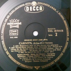 Bizet: Carmen (Arie), Orch. de La Suisse Romande, Schippers, Resnik, Del Monaco, Krause, Sutherland, LP, Decca SXL-20544-B