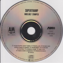 Supertramp – Indelibly Stamped, CD, A&M Records 393129-2