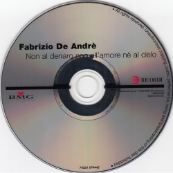Fabrizio De André – Non Al Denaro Non All'Amore Nè Al Cielo, CD, BMG 0743219744425