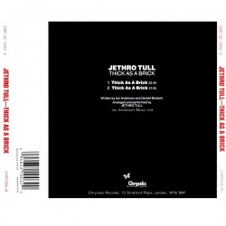 Jethro Tull – Thick As A Brick, CD, Chrysalis CDP-321003-2