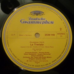 Giuseppe Verdi: La Traviata, Scotto, Raimondi, Bastianini, Coro e Orch. Teatro Alla Scala, Antonino Votto, 2x LP, DG 415-392-1