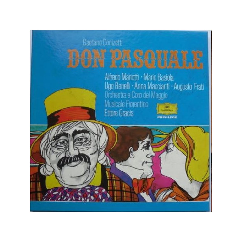 Donizetti: Don Pasquale, Mariotti, Basiola, Benelli, Maccianti, Frati, Gracis, 2x LP, DG 2705-039