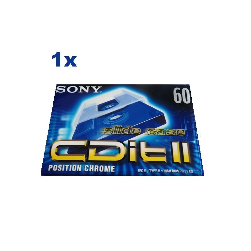Audio Cassetta Sony CDit II, 60'' new and sealed, 1pc.