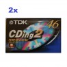 Cassetta TDK CDing 2, 46'' new and sealed, 2 pcs. pack.