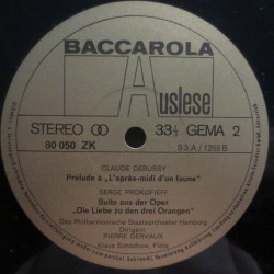 Debussy, Ravel, Prokofiev: Prélude à l'Après-Midi d'un Faune, Bolero, Suite "L'Amour des Trois Oranges", LP, Baccarola 80050-ZK
