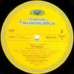 Leoncavallo/Mascagni: Der Bajazzo/Cavalleria Rusticana, Davy, Schlemm, Kónya, Janos Kulka, LP, DG 2535-373