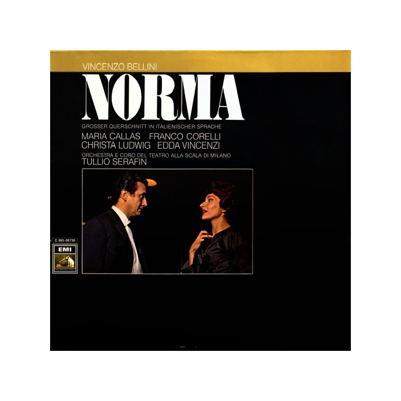 Bellini: Norma, Callas, Corelli, Ludwig, Orchestra e Coro del Teatro Alla Scala, Tullio Serafin, LP, EMI 1C-063-00730