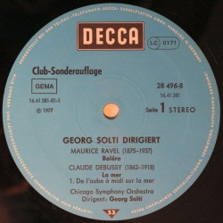 Maurice Ravel, Claude Debussy, Chicago Symphony Orchestra – Georg Solti, LP, Decca 28496-8