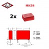 2x Wima MKS4 0,047uF/630V, polyester capacitor p: 10, (473)