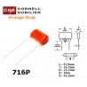 Orange Drop 716, 0,22uF/600V, polypropylene capacitor