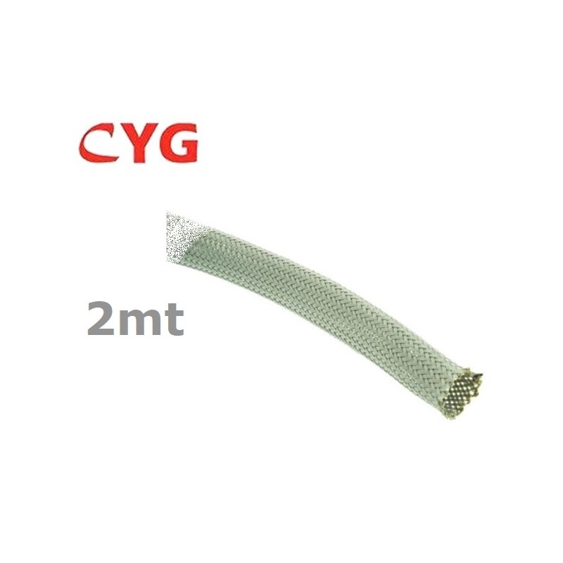 Braided cable sleeve, GREY, d: 4mm (2mt.)