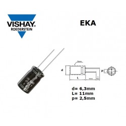 Roederstein EKA 470uF/10V condensatore elettrolitico radiale