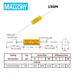 Mallory '150', 0,001uF/630V...