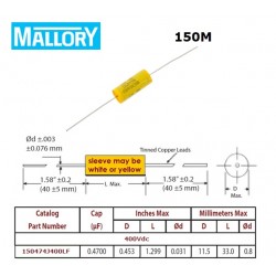 Mallory '150', 0,47uF/400V...