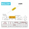 Mallory '150', 0,047uF/630V 5% condensatore poliestere assiale 150473J630EC