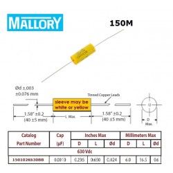 Mallory '150', 0,001uF/630V...