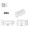20x Stelvio Kontek BS140NA, translucent cover for 5x20 PCB fuseholders