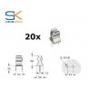20x Stelvio Kontek CT134, clip fuseholder, 5x20, PCB mounting