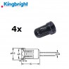 4x Kingbright CONCAVE plastic Ledholder, for LED d: 5mm