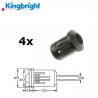 4x Kingbright portaled CONVESSO in plastica per LED d: 5mm