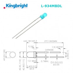 Kingbright L-934MBDL, LED...