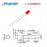 Kingbright L-7104SRD-F, "Super bright" LED 3mm ROSSO