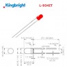 Kingbright L-934IT, LED 3mm ROSSO trasparente, alta efficienza
