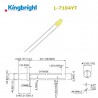 Kingbright L-7104YT, LED 3mm GIALLO trasparente