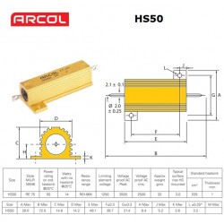 Arcol HS 50W, 0,33 ohm...