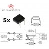 5x DC Components DB154, ponte raddrizzatore, 1,5A-400V