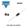 4x Vishay SB360, rectifier Schottky diode 60V 3A