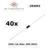 40x DC Components 1N4002, rectifier diode , 100V 1A