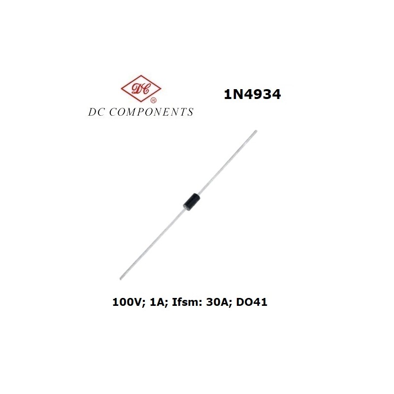 DC Components 1N4934, rectifier diode 100V 1A